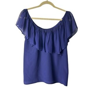 VENA‎ CAVA For Agua Women’s Silk Top In Navy Blue Size S